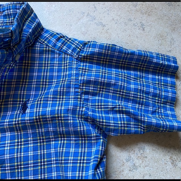Ralph Lauren Plaid Button Down Short Sleeve Shirt - Picture 3 of 4